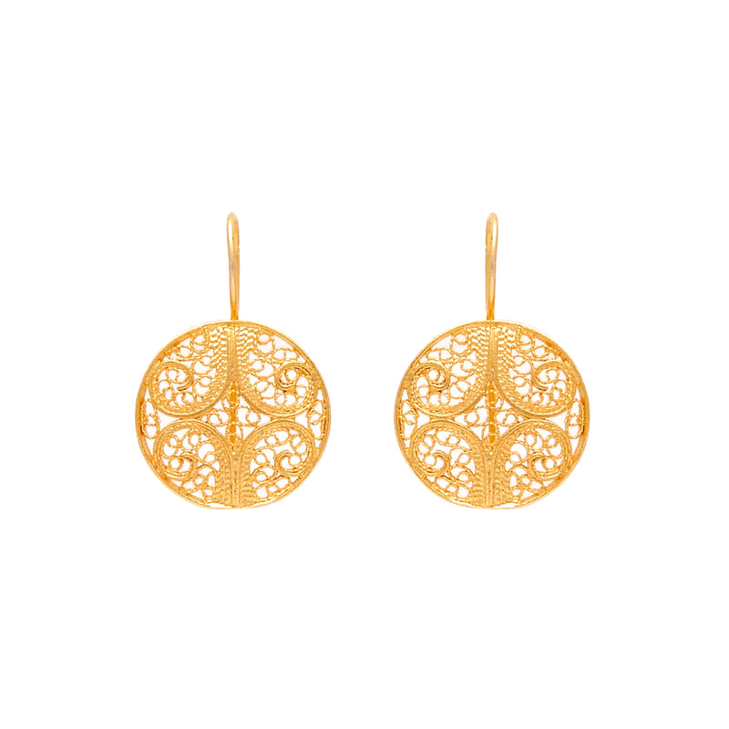 Earrings Circles in 19,2Kt Gold