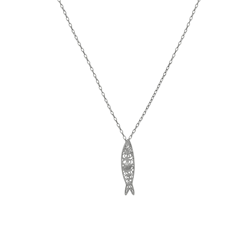 Necklace Sardine in Silver