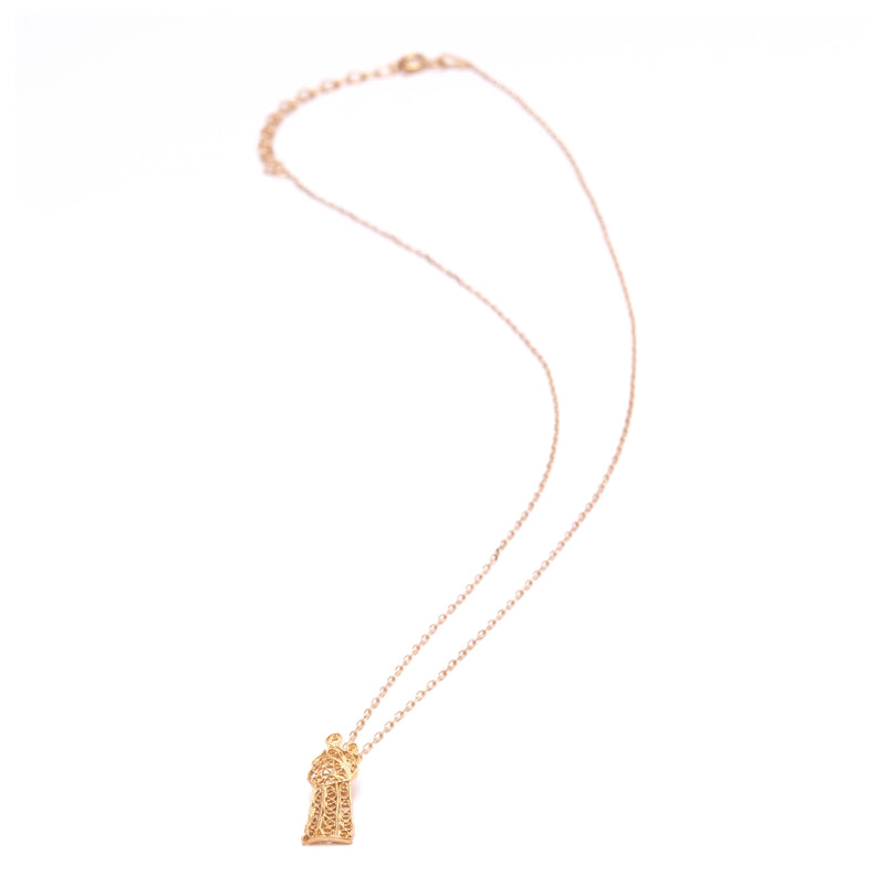Necklace St. Anthony in Gold Plated Silver
