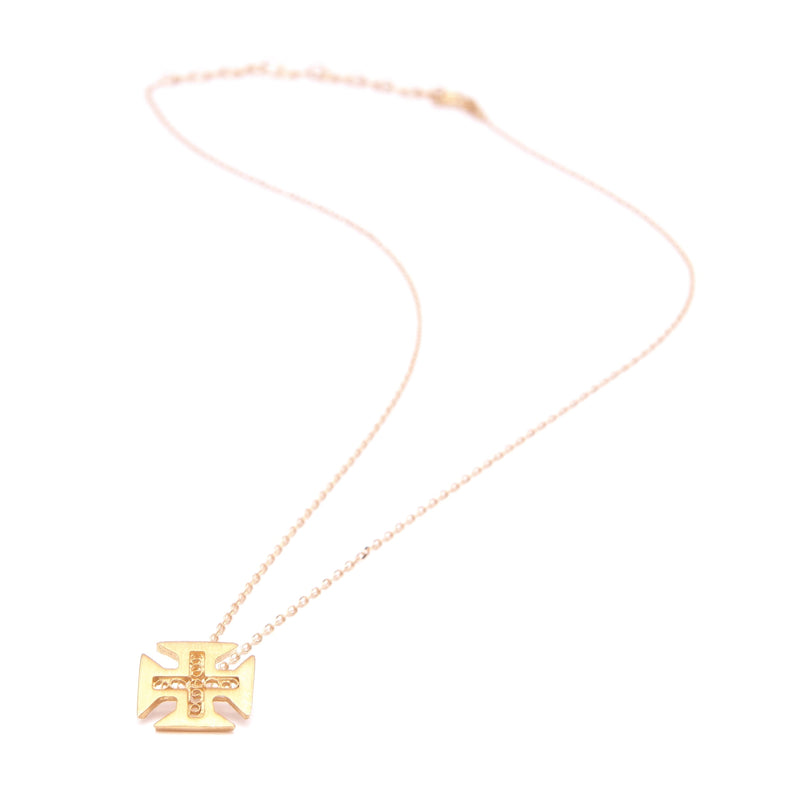 Necklace Cross of Christ in Gold Plated Silver