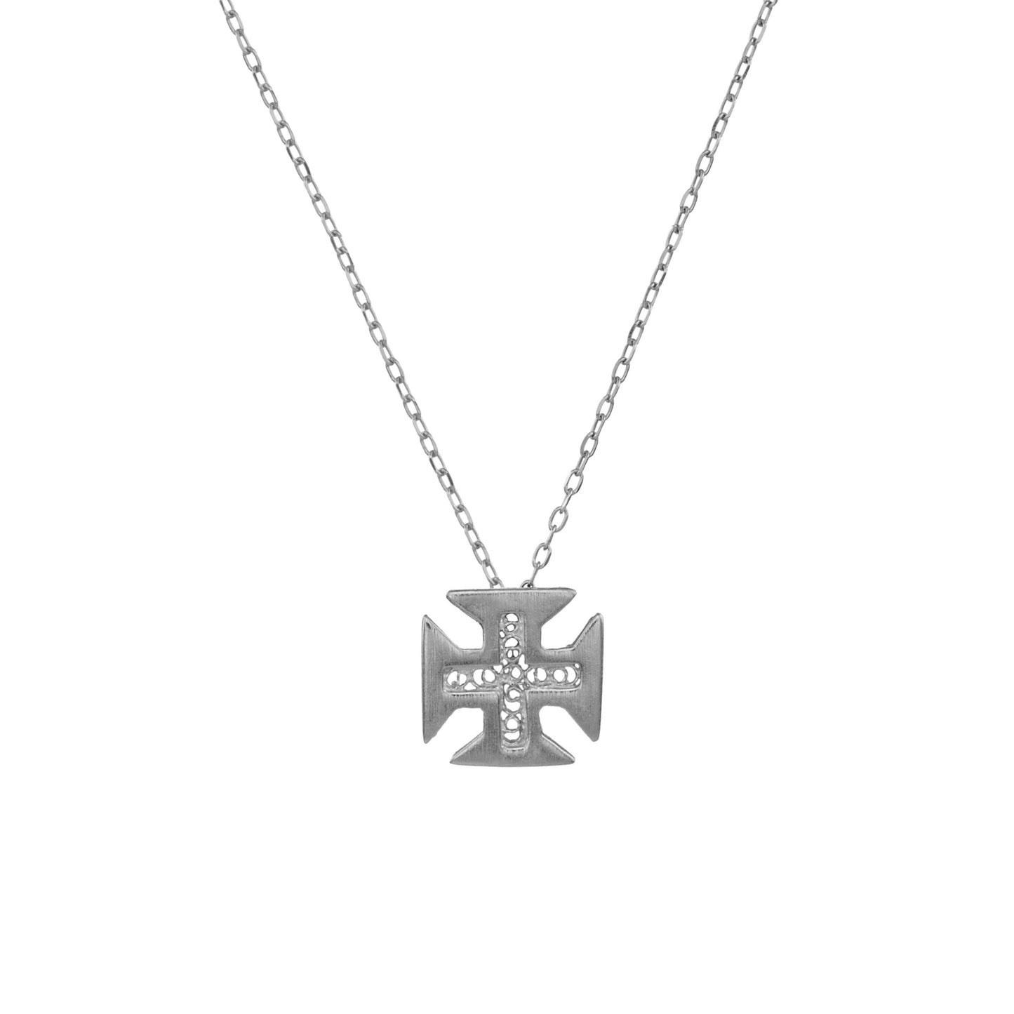 Necklace Cross of Christ in Silver
