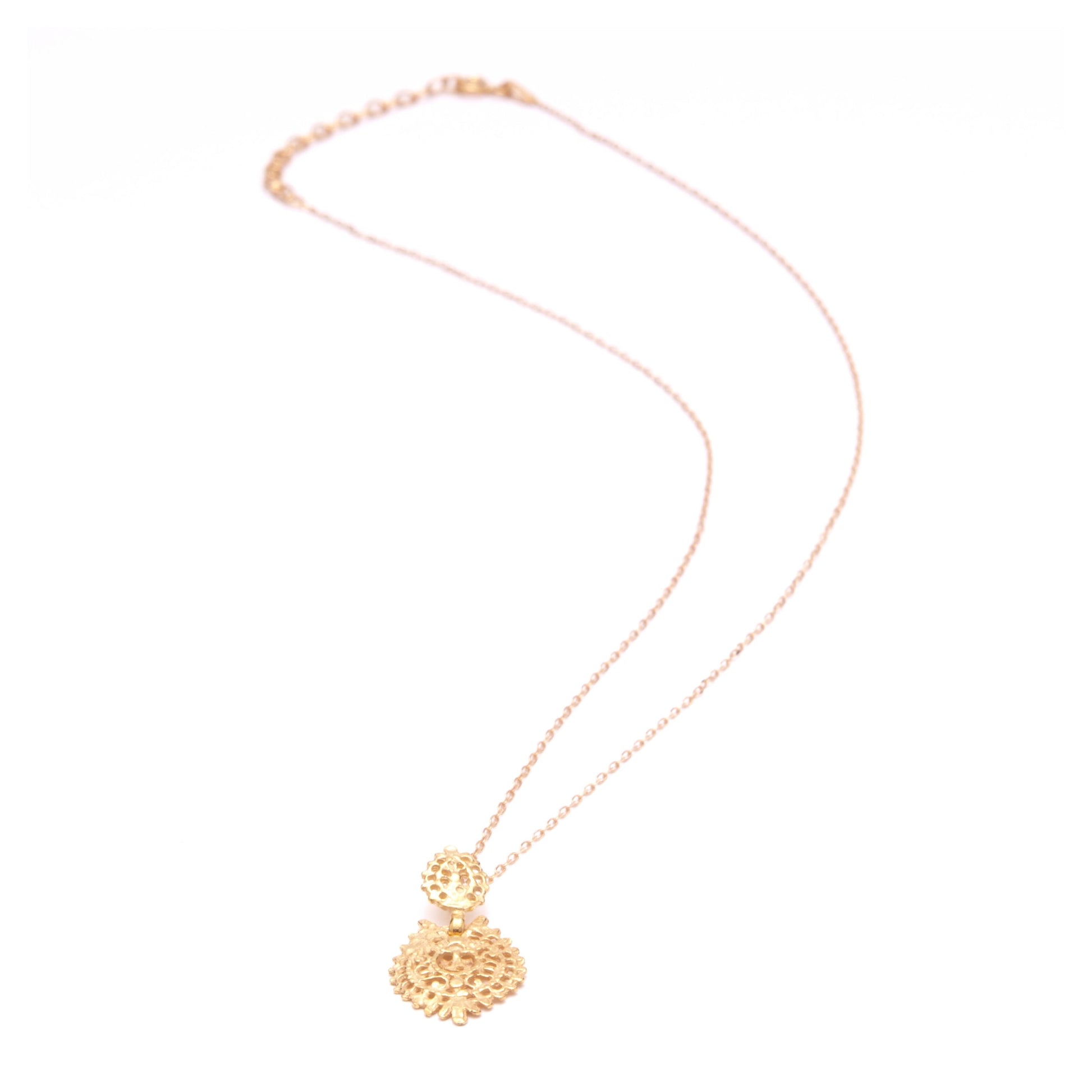 Necklace Queen Earring in Gold Plated Silver