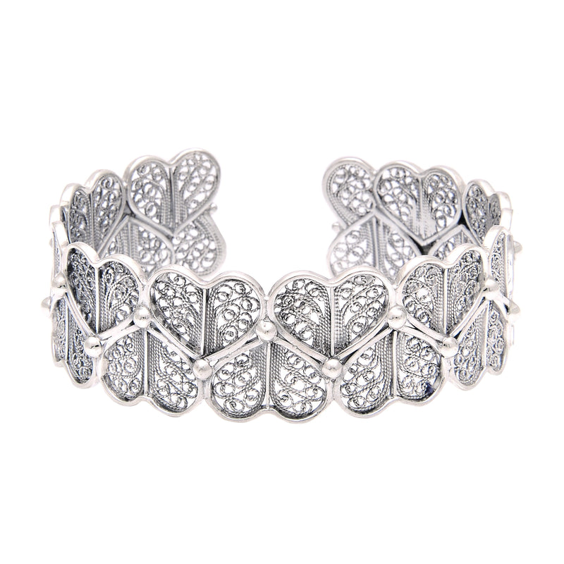 Bracelet Hearts in Silver