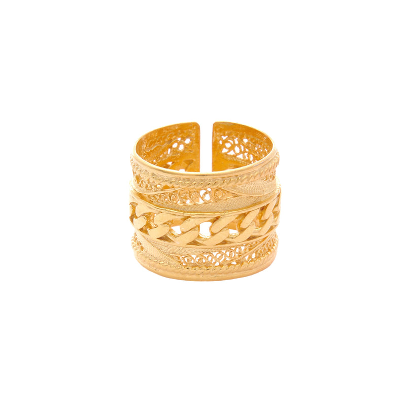 Ring Rope in Gold Plated Silver