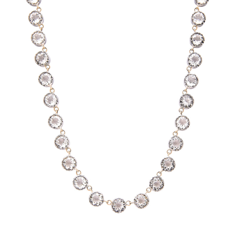 Necklace Riviera Rock Crystal in Silver and Gold