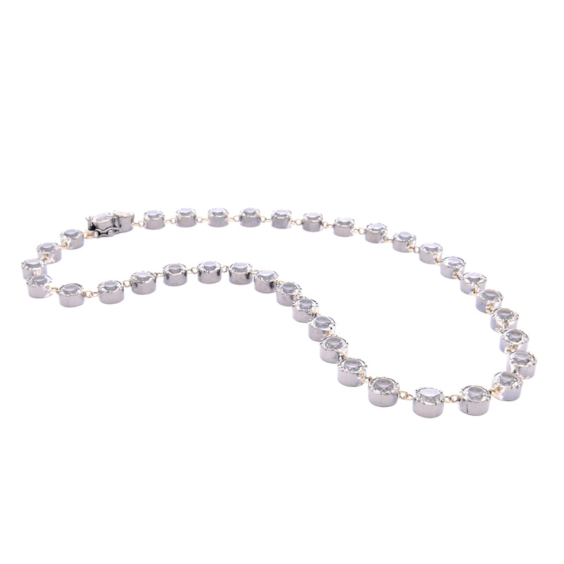 Necklace Riviera Rock Crystal in Silver and Gold