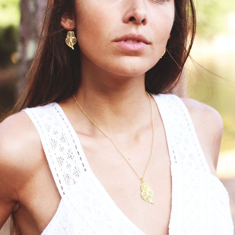 Necklace Heart of Viana 3,5cm in Silver