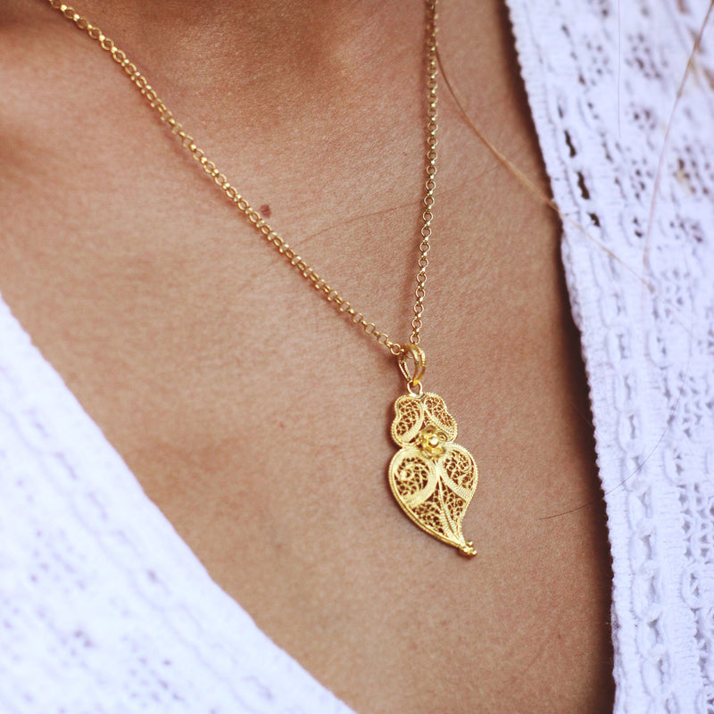 Necklace Heart of Viana 3,5cm in Silver