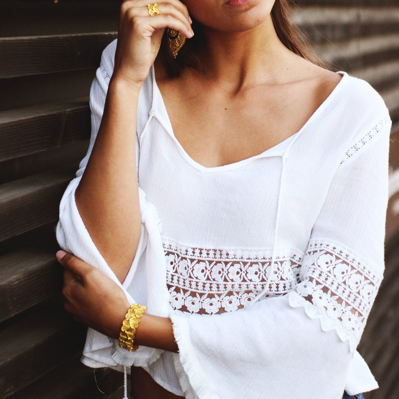 Bracelet Hearts in Gold Plated Silver