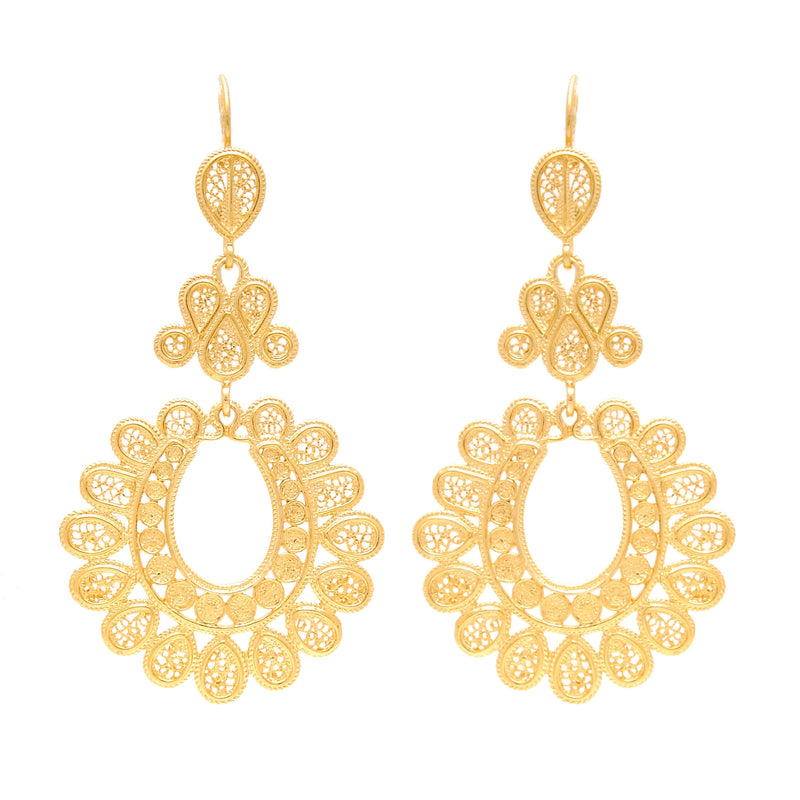 Earrings Other Side of the Mirror in Gold Plated Silver