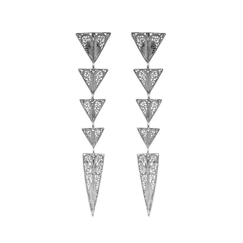 Earrings Triangles in Silver