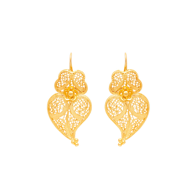 Earrings Heart of Viana M in 9Kt Gold