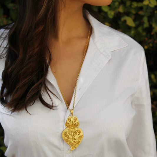 Necklace Heart of Viana 7,5 cm in Silver