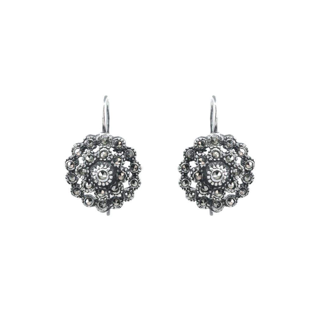 Set Pinecone Marcasites in Silver