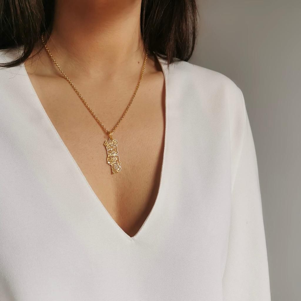 Necklace Portugal M in Gold Plated Silver
