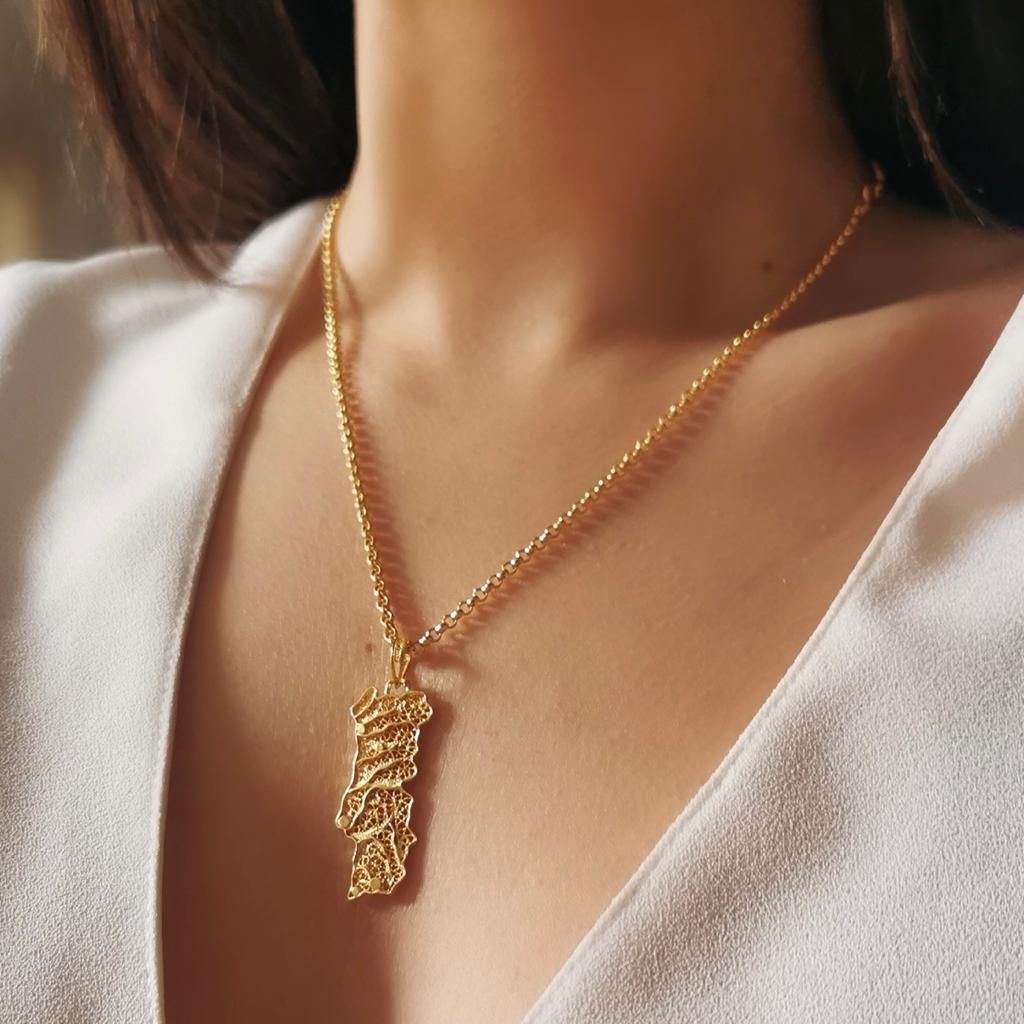 Necklace Portugal M in Gold Plated Silver