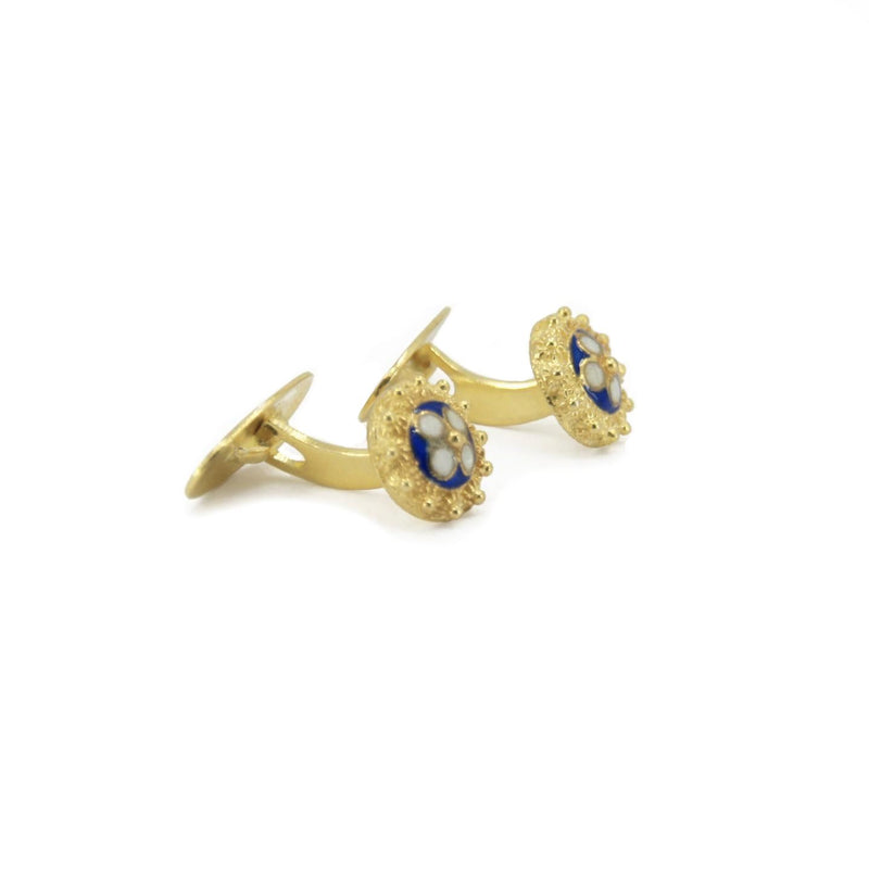 Cufflinks Caramujo in Gold Plated Silver