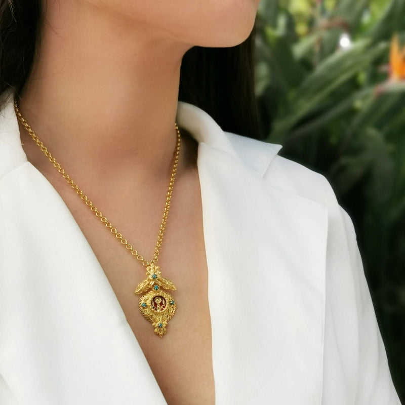 Necklace Shrine in Gold Plated Silver