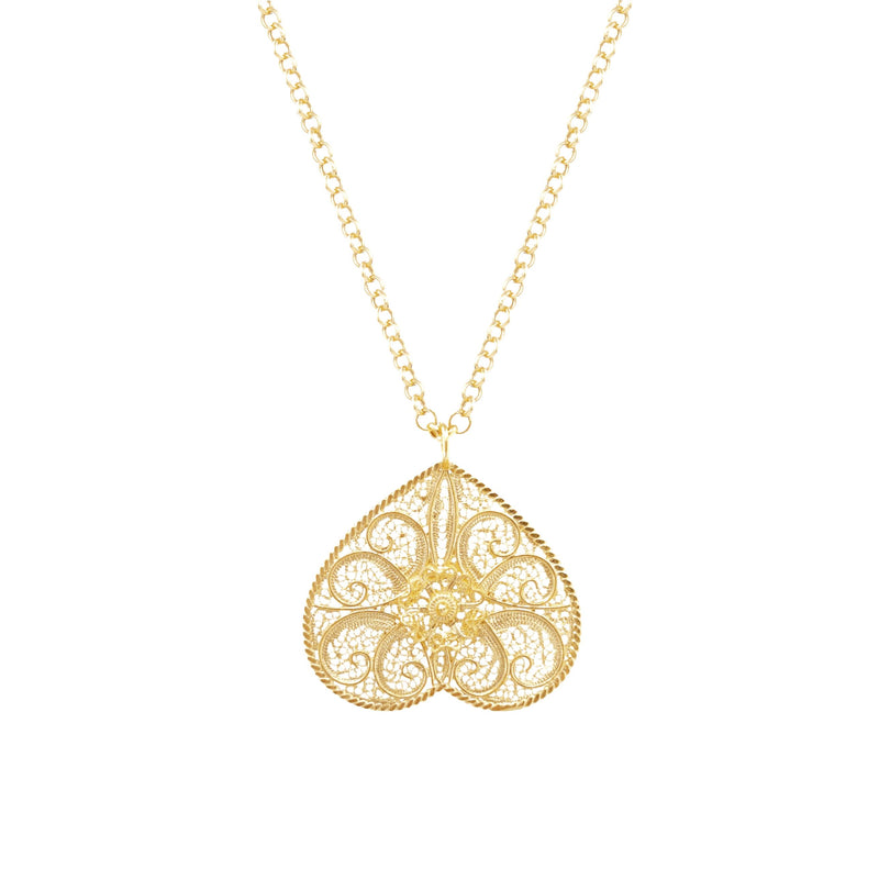 Necklace Butterfly Filigree in Gold Plated Silver
