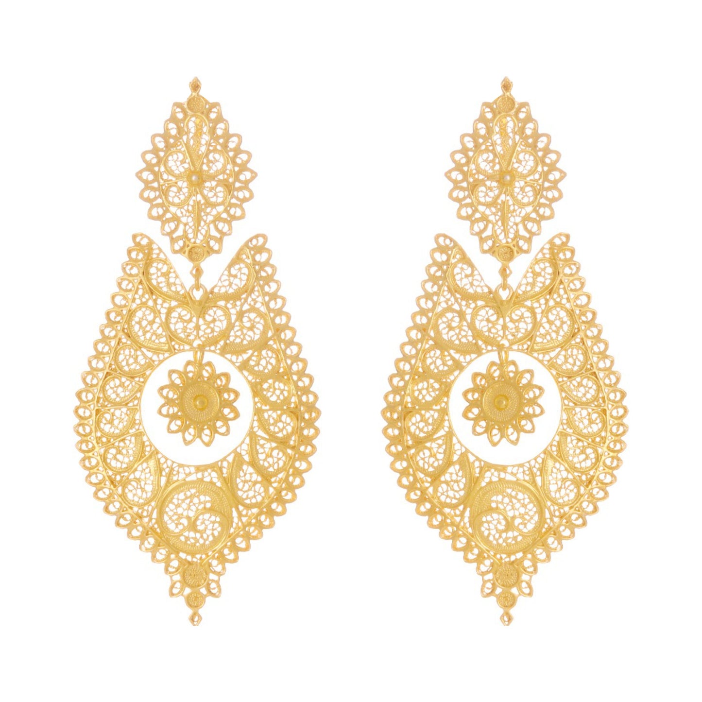 Queen Earrings Icone in Gold Plated Silver