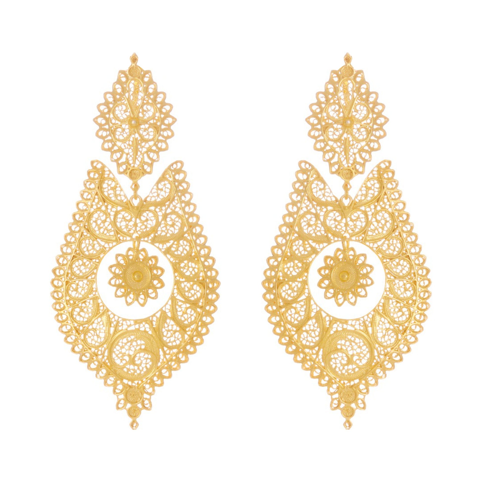 Queen Earrings Icone in Gold Plated Silver
