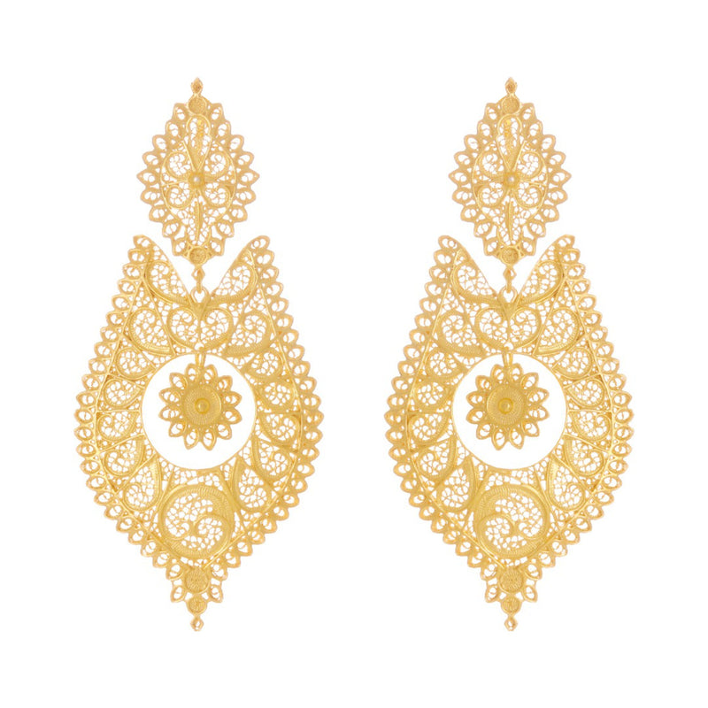 Queen Earrings Icone in Gold Plated Silver