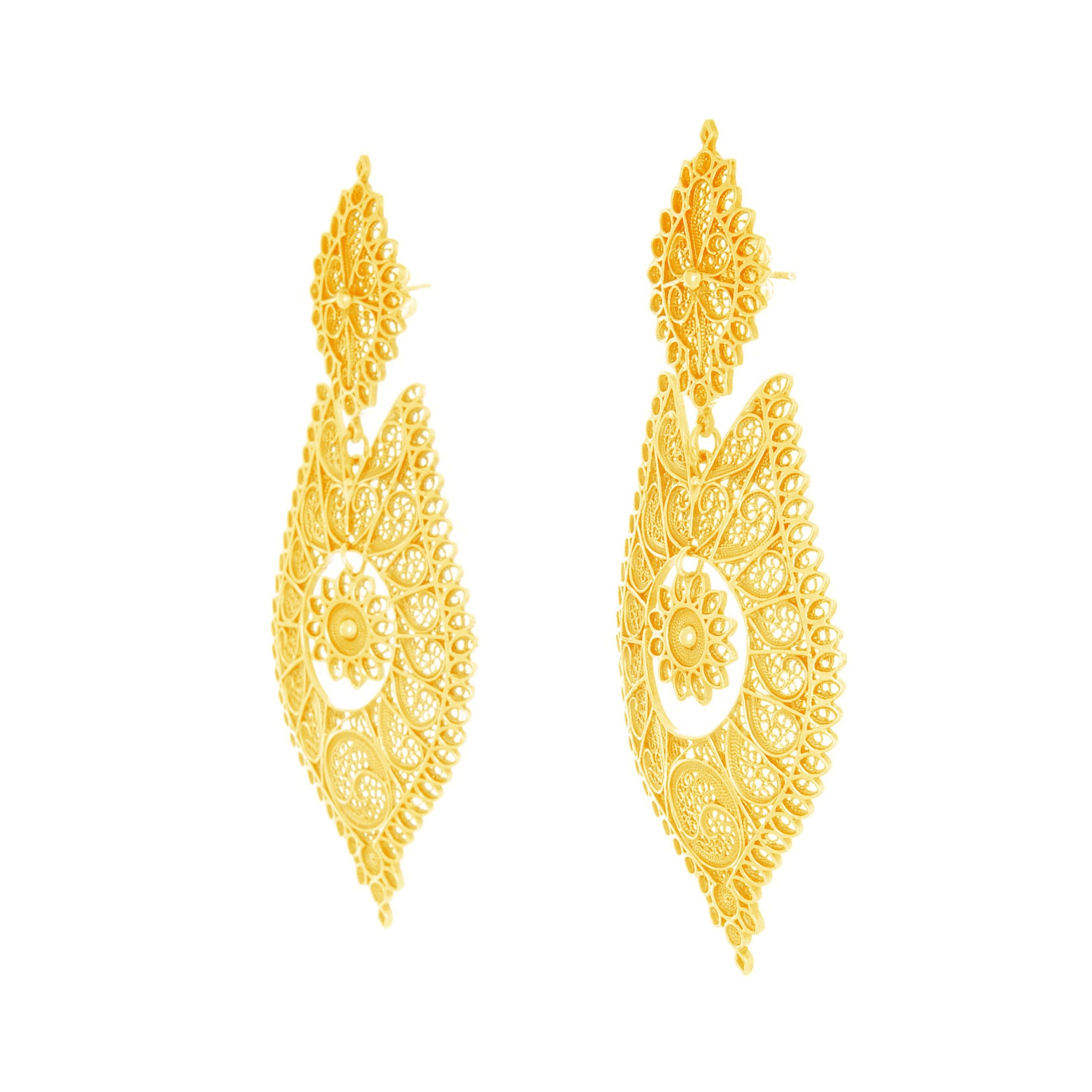 Queen Earrings Icone in Gold Plated Silver