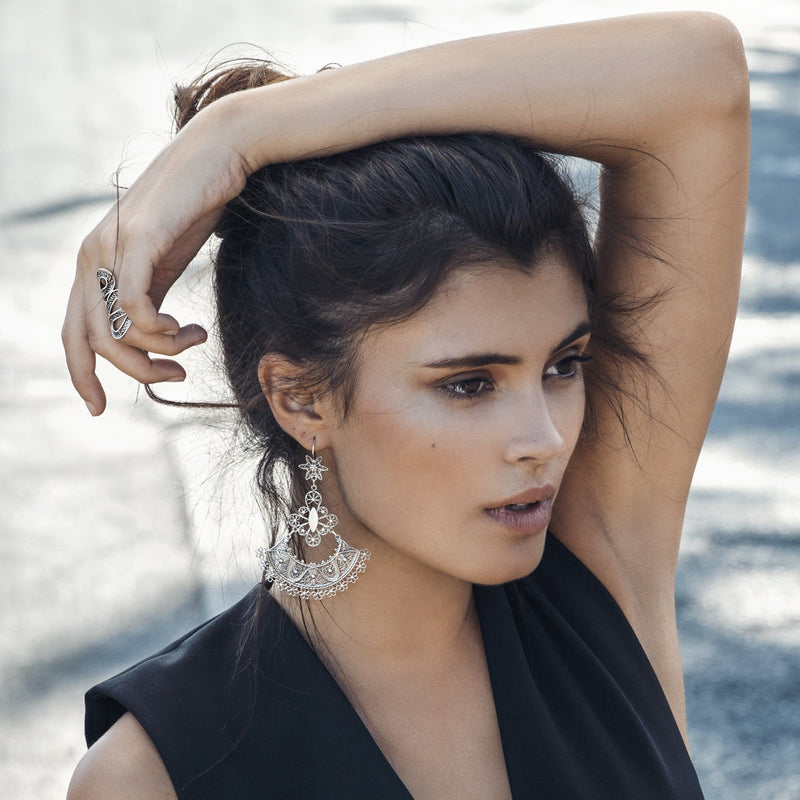 Earrings Skirt in Silver