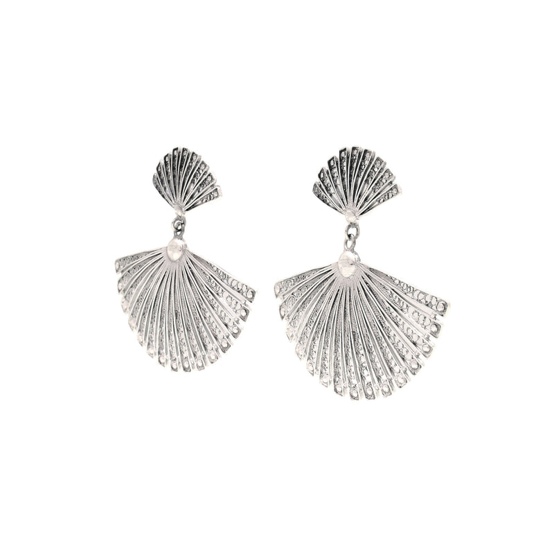 Earrings Fan in Silver