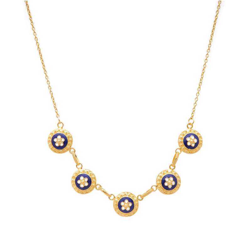 Necklace 5 Caramujos in Gold Plated Silver