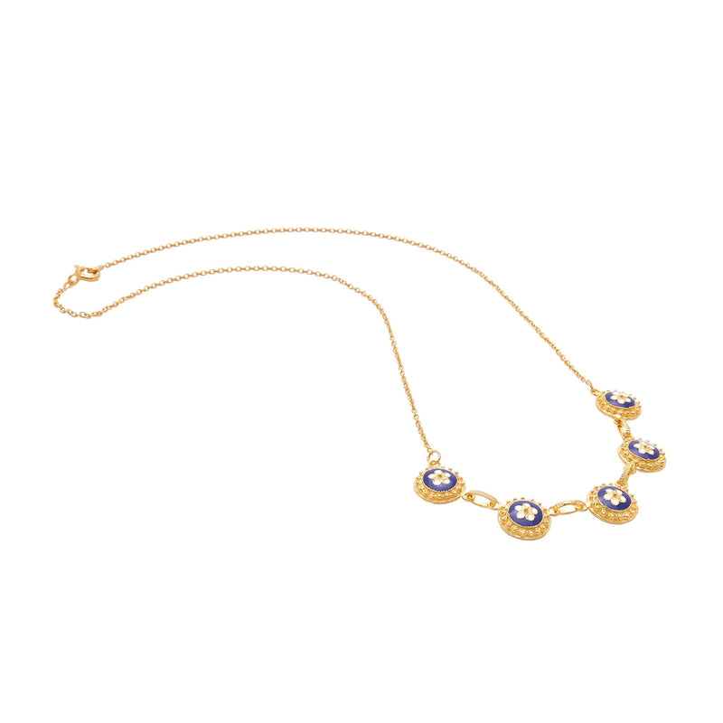 Necklace 5 Caramujos in Gold Plated Silver