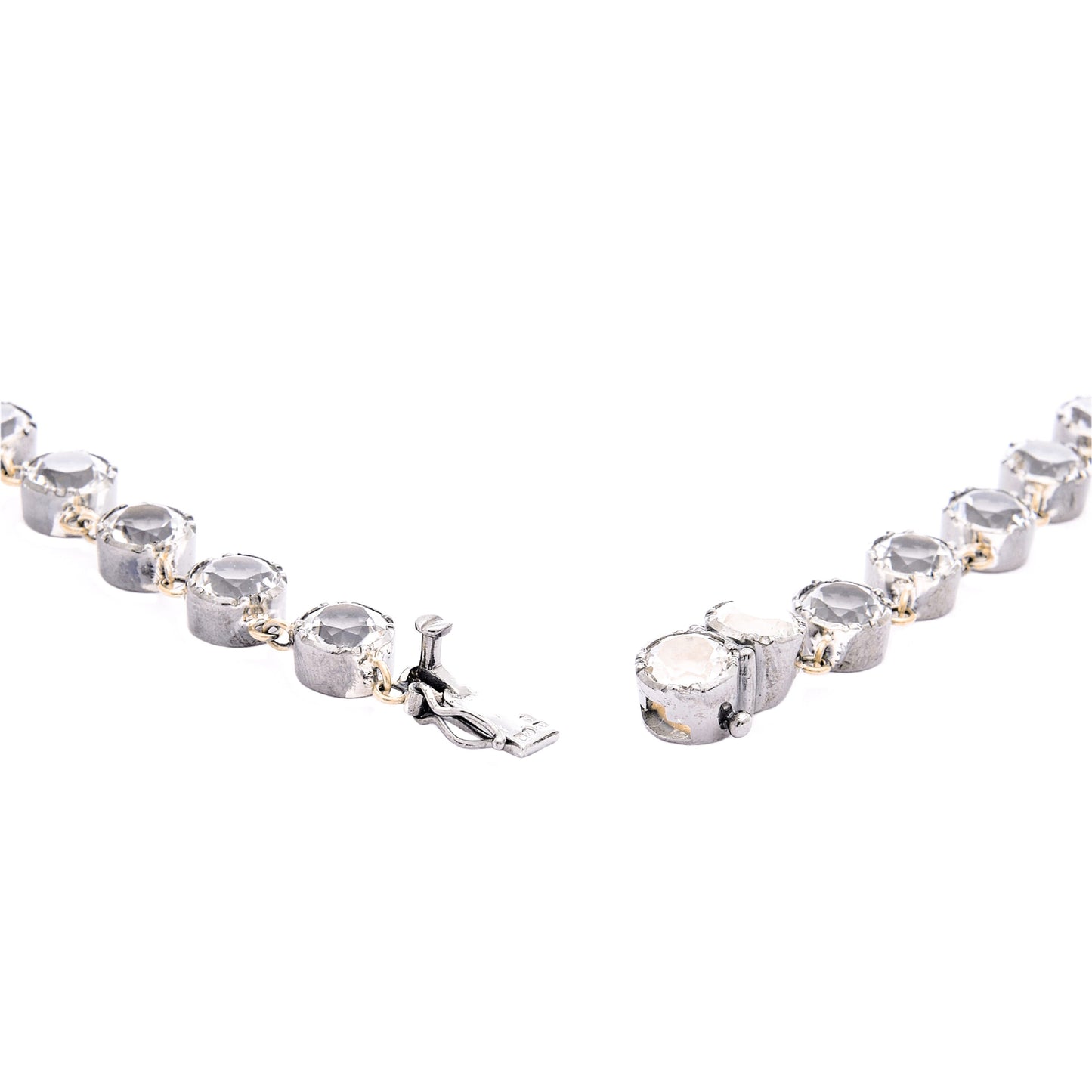 Bracelet Riviera Rock Crystal in Silver and Gold