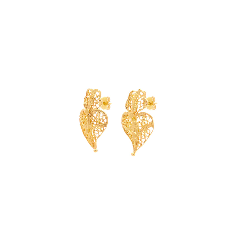 Earrings Heart of Viana XS in 19,2Kt Gold