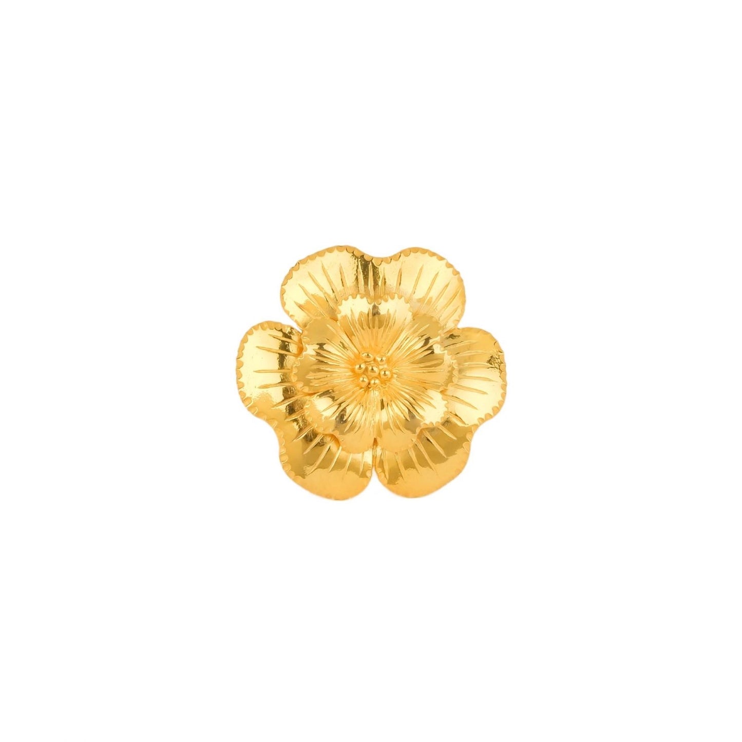 Bague la Fleur d'Amália s'en Va en Argent Plaqué Or