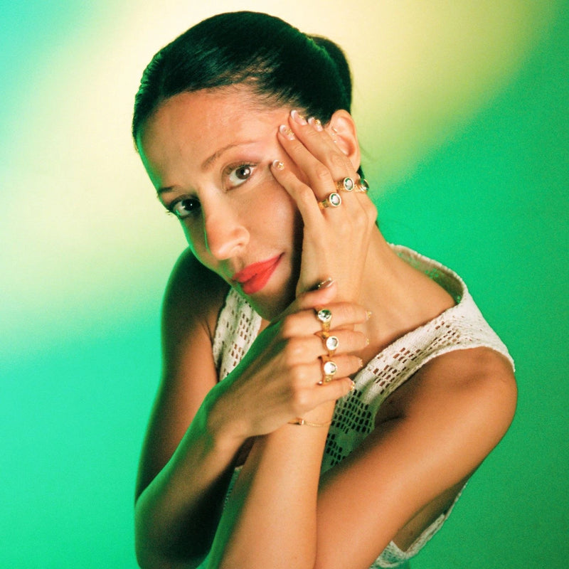 Anillo Libertad de Plata Bañada en Oro