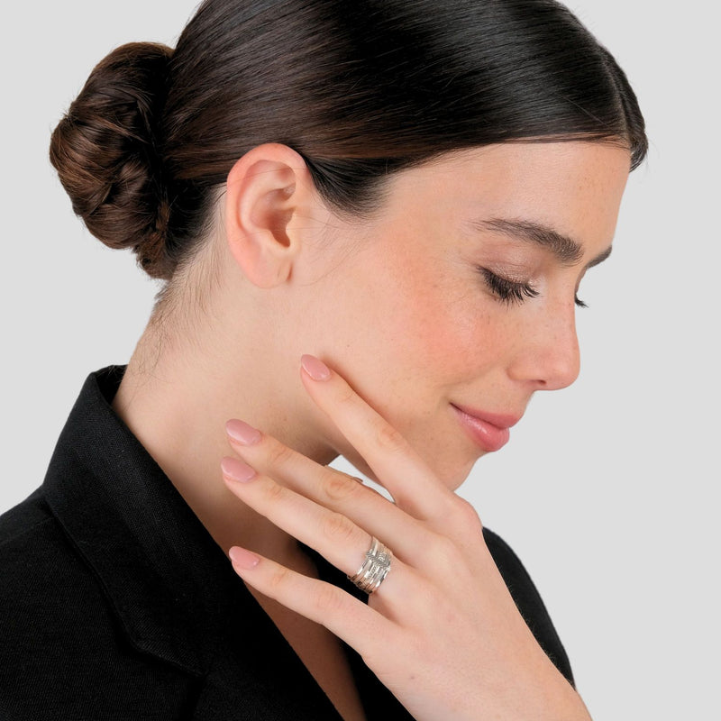 Ring Seven Bangles in Silver