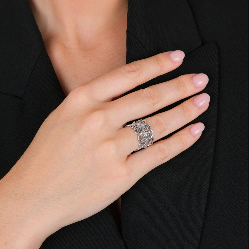 Bague Coeurs en Argent