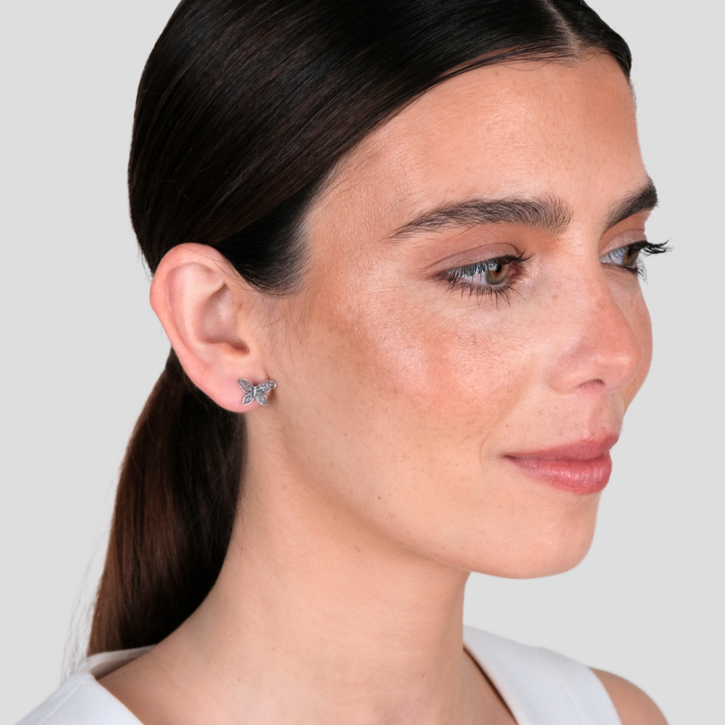 Earrings Butterfly in Silver