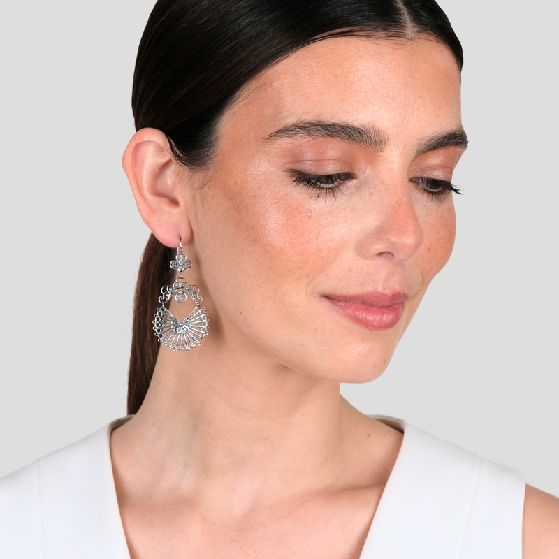 Brincos Arrecadas Filigrana em Prata