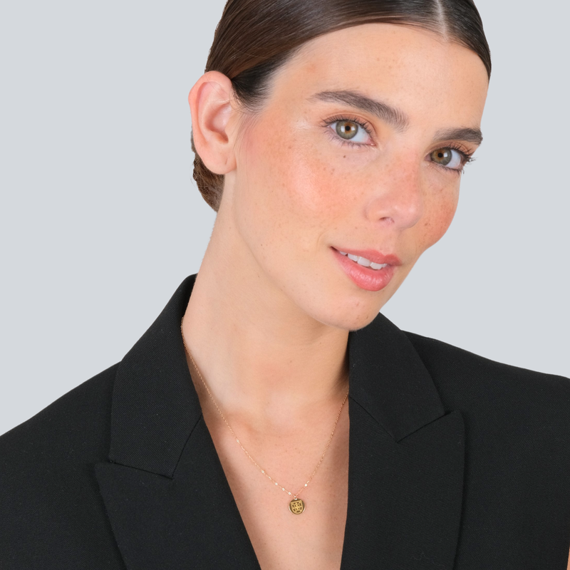 Colar Escudo em Ouro 19,2Kt