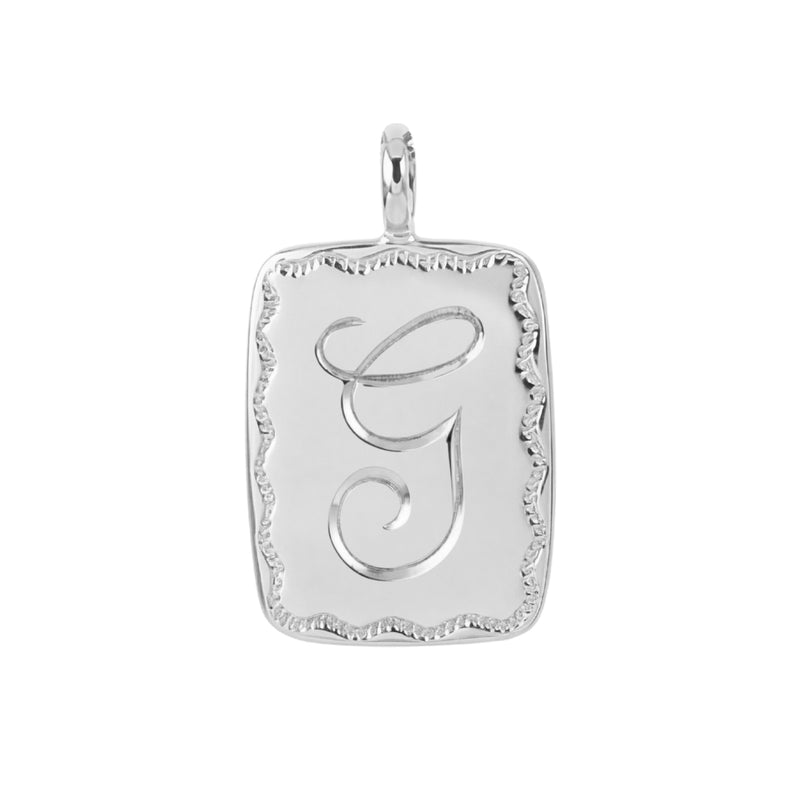 Pendentif Lettre Initiale en Argent