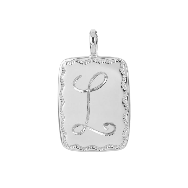 Pendentif Lettre Initiale en Argent