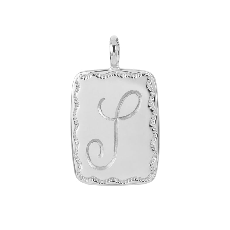 Pendentif Lettre Initiale en Argent