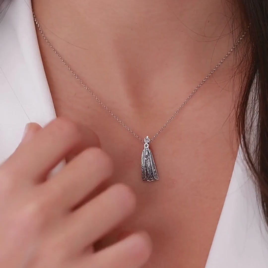 Necklace Our Lady of Fátima in Silver