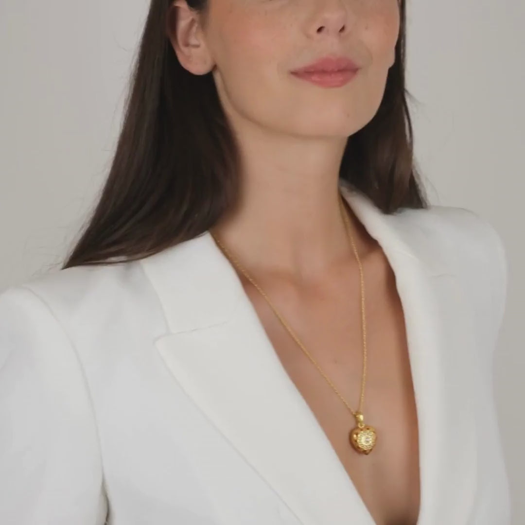 Necklace MATI Red in Gold Plated Silver