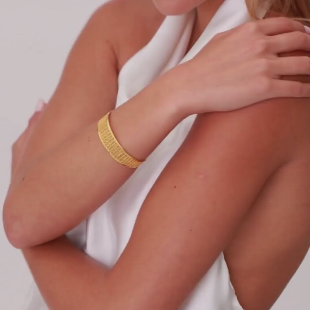 Bracelet Circles in Gold Plated Silver