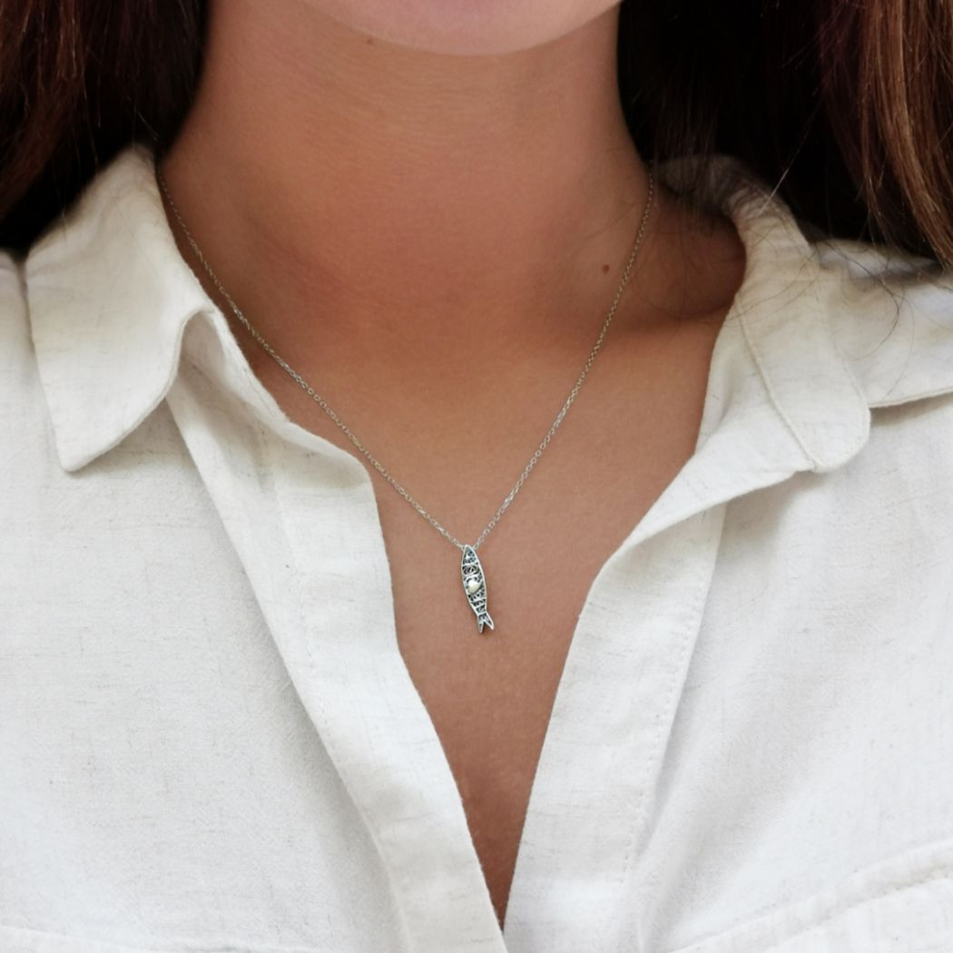 Necklace Sardine in Silver 