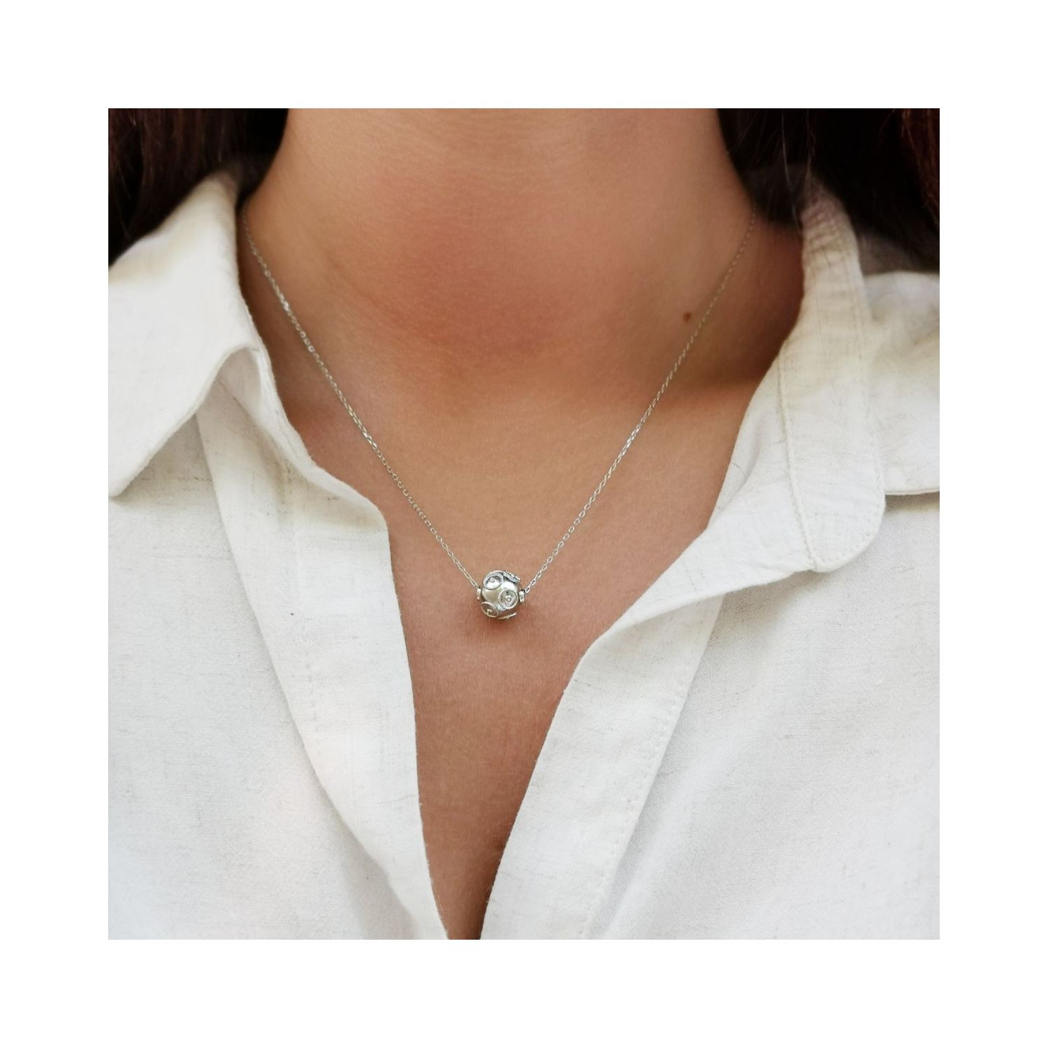 Necklace Viana's Conta in Silver Necklace Viana's Conta in Silver