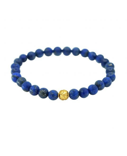 Bracelet Viana's Conta in 19,2Kt Gold with Lapis Lazuli 