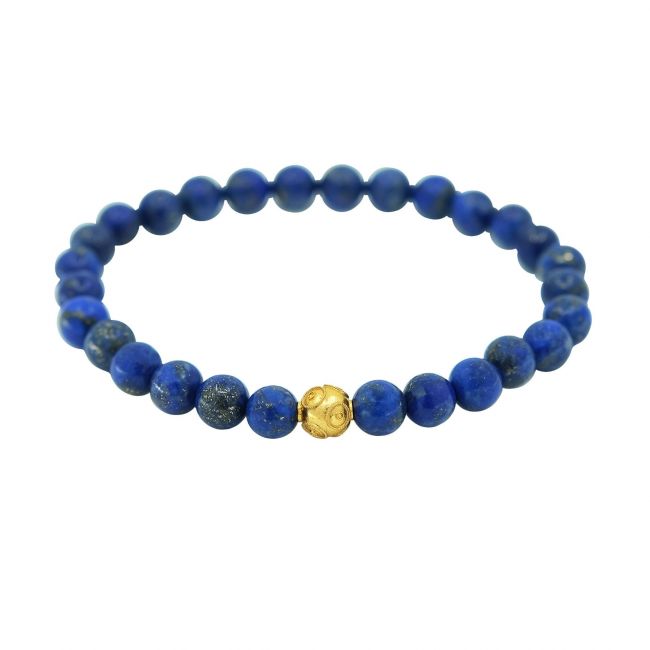Bracelet Viana's Conta in 19,2Kt Gold with Lapis Lazuli